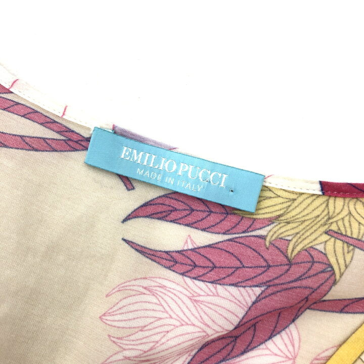 楽天市場】EMILIO PUCCI エミリオプッチ 七分袖ブラウス サイズI42 