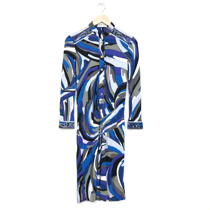 楽天市場】EMILIO PUCCI エミリオプッチ 長袖ワンピース サイズI42  