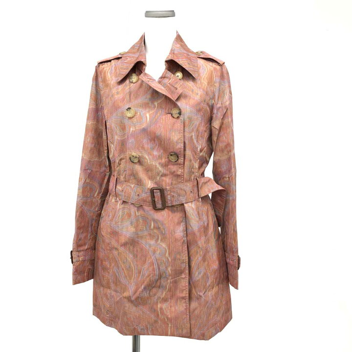 楽天市場】ETRO エトロ トレンチコート 美品 サイズ42 マルチカラー  