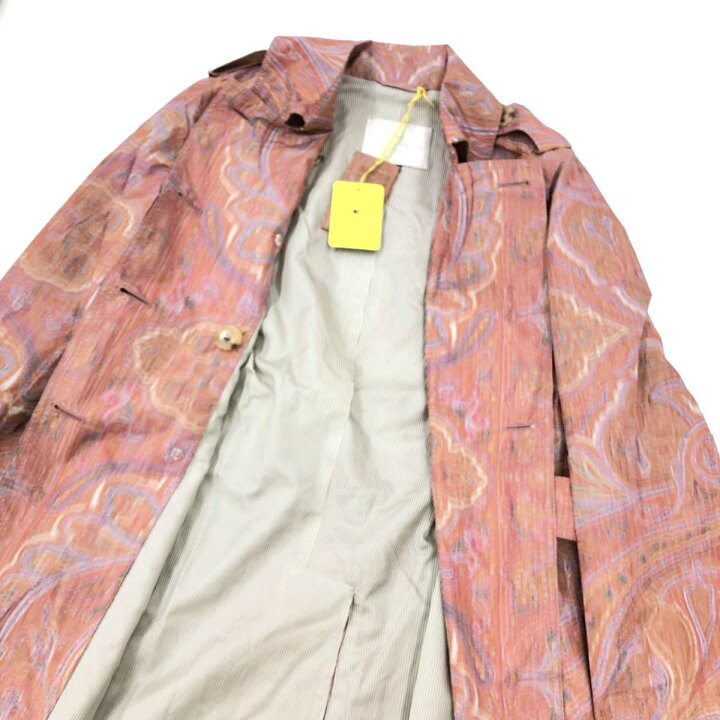 楽天市場】ETRO エトロ トレンチコート 美品 サイズ42 マルチカラー  