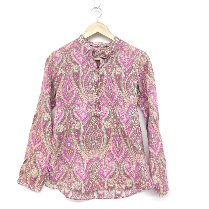 楽天市場】ETRO エトロ リネンシャツ 良好 サイズ40 ピンク 麻100 