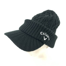 Callaway キャロウェイ ツバ付きニット帽 ブラック アクリル ユニセックス 帽子 ハット hat 服飾小物 【中古】