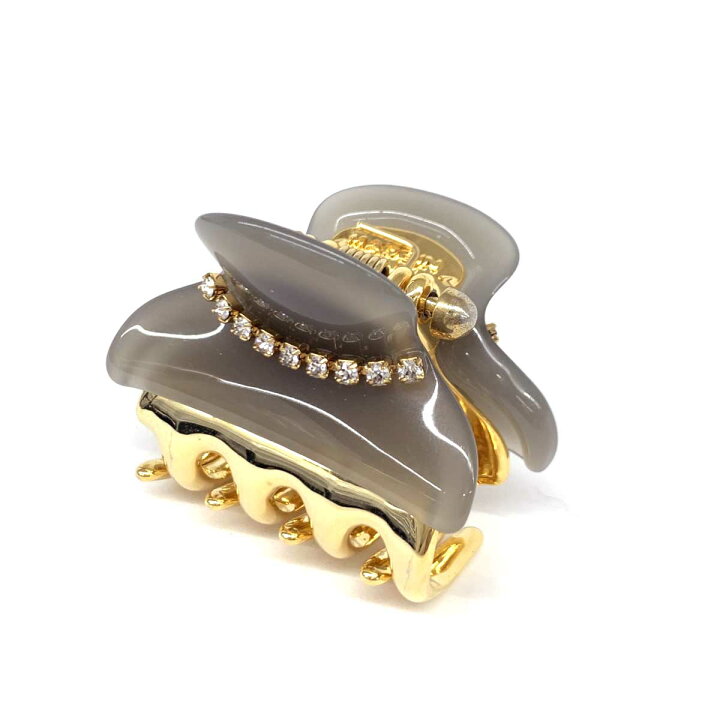 楽天市場】acca アッカ ヘアクリップ 良好 グレー ラインストーン  