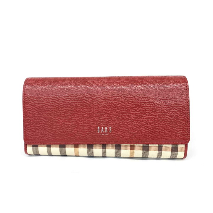 楽天市場】DAKS LONDON ダックスロンドン 長財布 良好 レッド レザー  