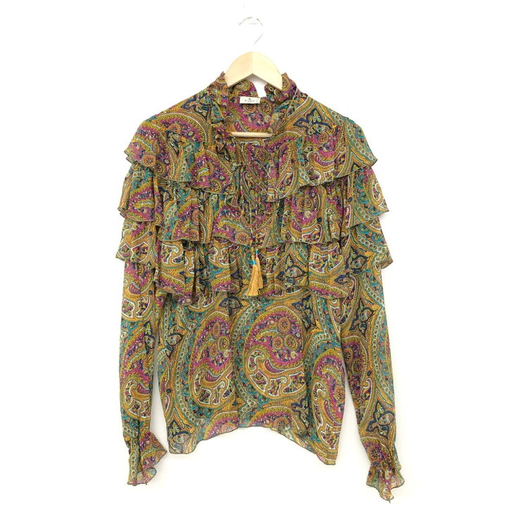 楽天市場】ETRO エトロ 長袖ブラウス 良好 サイズ42 マルチカラー 