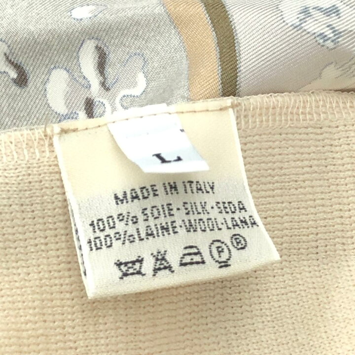 楽天市場】HERMES エルメス シルク切替ニットトップス L ベージュ  