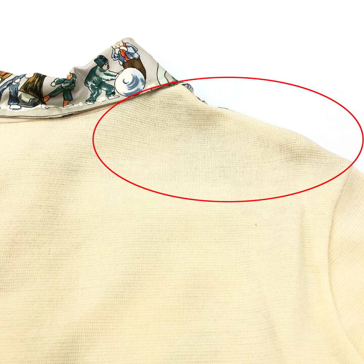 楽天市場】HERMES エルメス シルク切替ニットトップス L ベージュ  