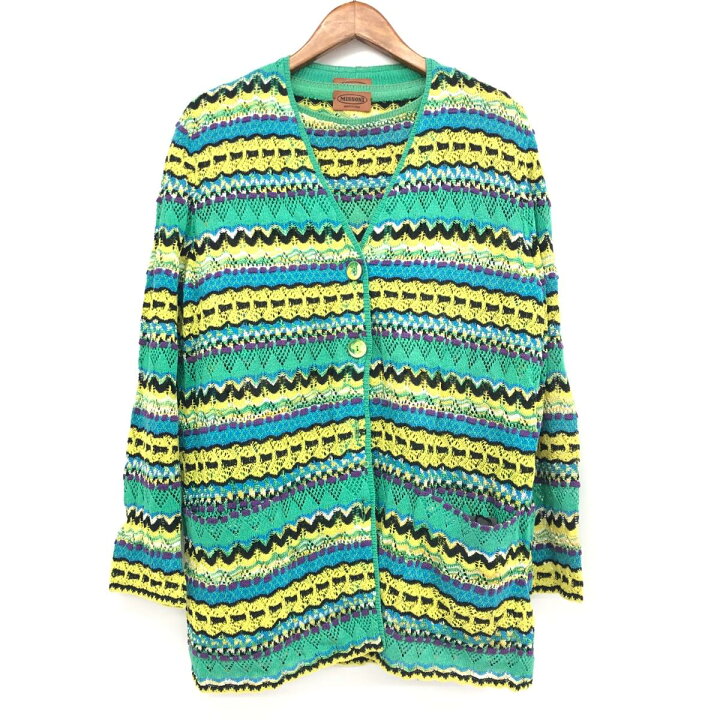 楽天市場】MISSONI ミッソーニ カーディガン 未使用品 44/46 グリーン 