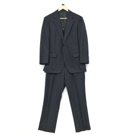 BURBERRY LONDON バーバリーロンドン セットアップスーツ グレー ウール メンズ 上下セット スーツ 紳士服 ストライプ 【中古】