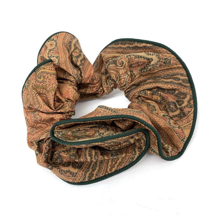 楽天市場】ETRO エトロ シュシュ 美品 ブラウン ナイロン ペイズリー柄 