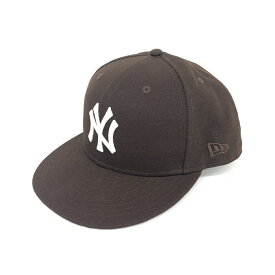 NEW ERA ニューエラ×ヤンキース 75thワールドシリーズ キャップ 良好 ブラウン 59fifty メンズ 帽子 ハット hat 服飾小物 【中古】 【202405】
