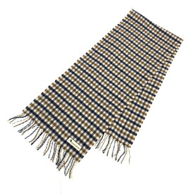 Aquascutum アクアスキュータム マフラー 良好 マルチカラー カシミヤ100% チェック柄 ユニセックス ヴィンテージ グレートブリテン製 【中古】