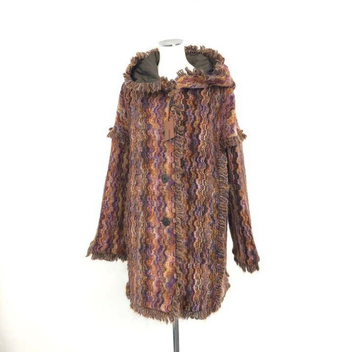 楽天市場】MISSONI ミッソーニ コート 未使用品 44 ブラウン モヘア40 