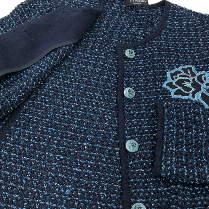 楽天市場】LEONARD レオナール ニットジャケット 良好 サイズ40 