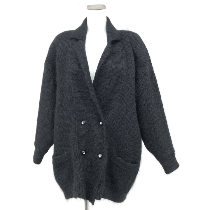 楽天市場】LEONARD レオナール 中綿ニットコート サイズM ブラック  