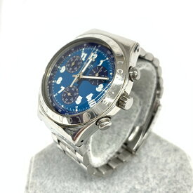 swatch スウォッチ シークレットエージェントグレイ 腕時計 クロノグラフ YCS404G シルバーカラー/ブルー メンズ ウォッチ watch 【中古】