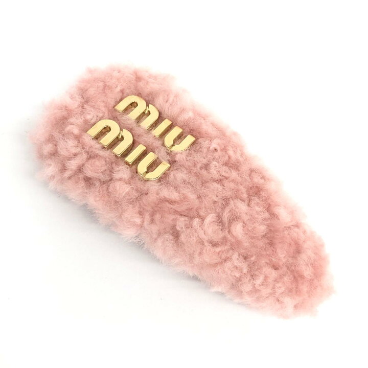 楽天市場】miumiu ミュウミュウ バレッタ 美品 ピンク ファー 