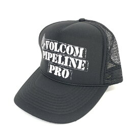 VOLCOM ボルコム キャップ ブラック ナイロン メッシュ メンズ 帽子 ハット hat 服飾小物 【中古】