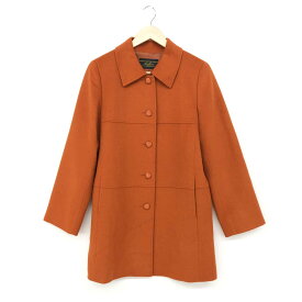 LEILIAN レリアン カシミヤコート 9号 オレンジ カシミヤ100％ レディース 無地 アウター 日本製 N11603J 【中古】