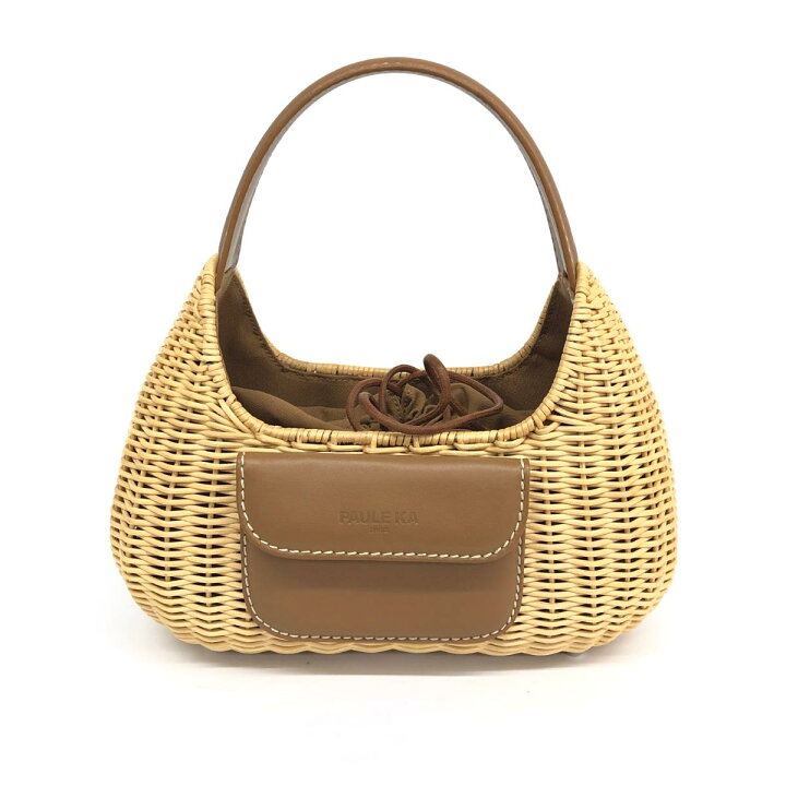 楽天市場】PAULE KA ポールカ かごバッグ ハンドバッグ 美品 ベージュ 