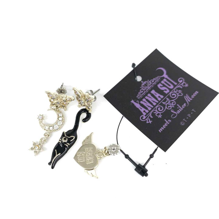 楽天市場】ANNA SUI アナスイ ピアス 美品 シルバーカラー ムーン 