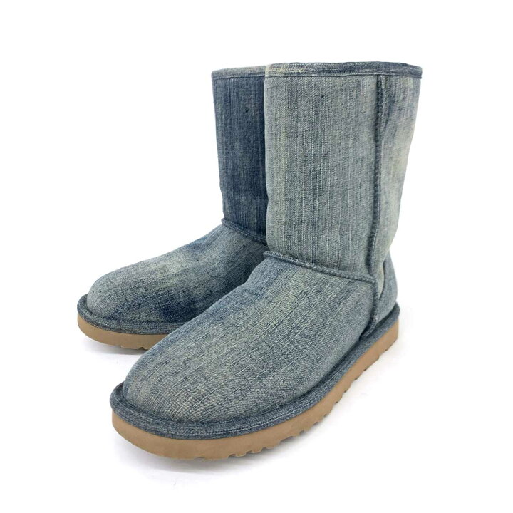 楽天市場】UGG アグ ムートンブーツ 良好 25 ブルー デニム 内ボア 