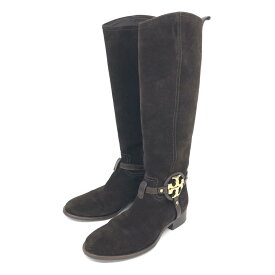 TORYBURCH トリーバーチ ロングブーツ 良好 7 ブラウン スエード サイドジップ レディース 靴 シューズ boots 【中古】