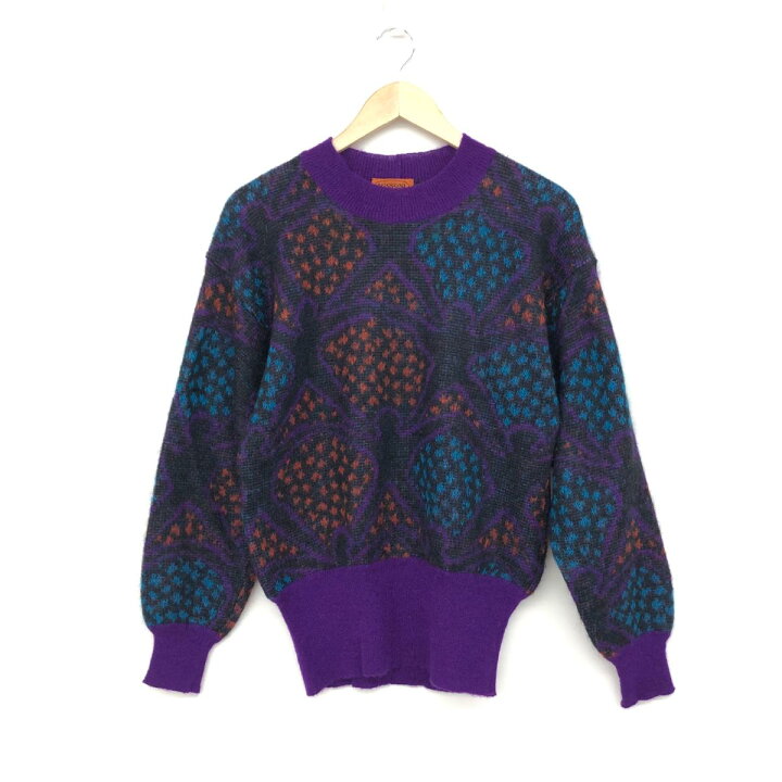 楽天市場】MISSONI ミッソーニ 長袖ニット 良好 Mサイズ パープル  