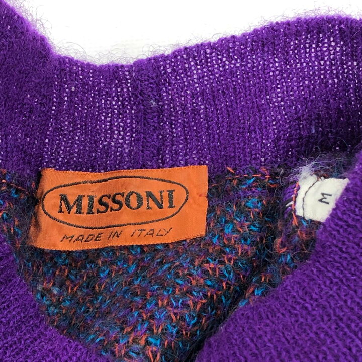楽天市場】MISSONI ミッソーニ 長袖ニット 良好 Mサイズ パープル  