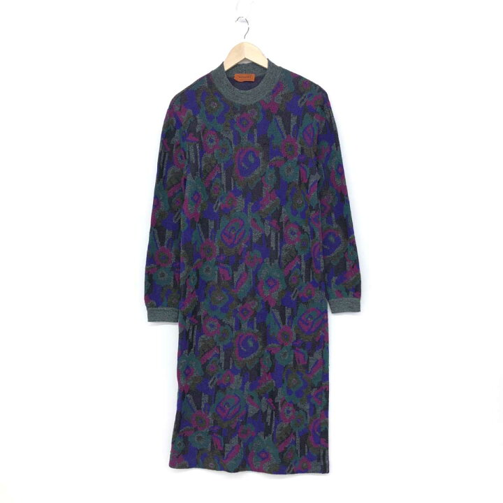 楽天市場】MISSONI ミッソーニ 長袖ワンピース サイズ44 マルチカラー  
