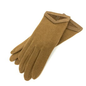 Christian Dior クリスチャンディオール 手袋 良好 ブラウン レザーコンビ レディース 手袋 glove グローブ 服飾小物 【中古】