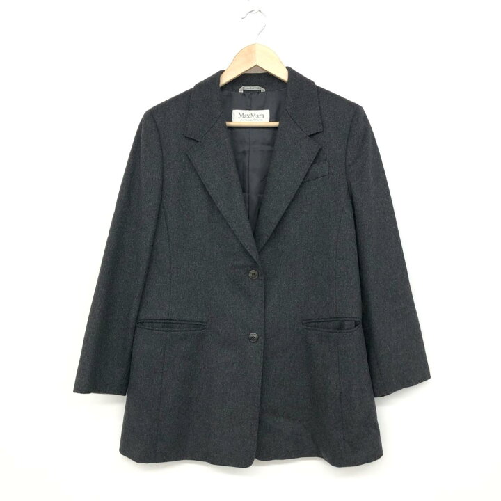 楽天市場】MAX MARA マックスマーラ ジャケット 大きいサイズ48 グレー  