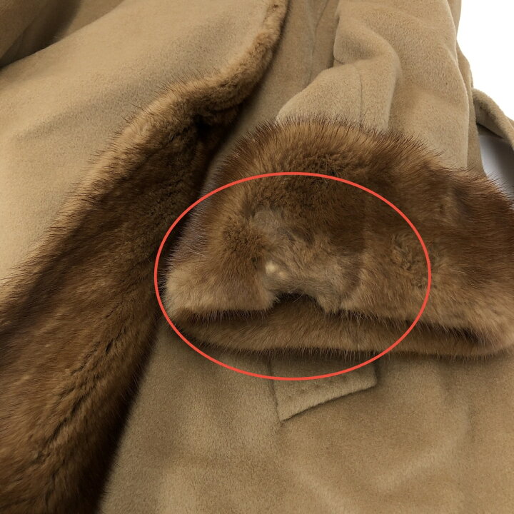 楽天市場】MAX MARA マックスマーラ ミンクファー付ロングコート I38  