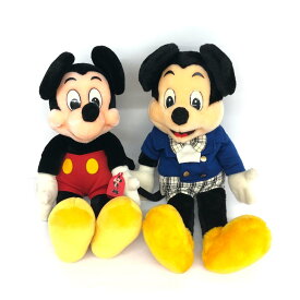 Disney 東京ディズニランド ぬいぐるみ ミッキーマウス 2体セット ブラック ホビー おもちゃ 【中古】