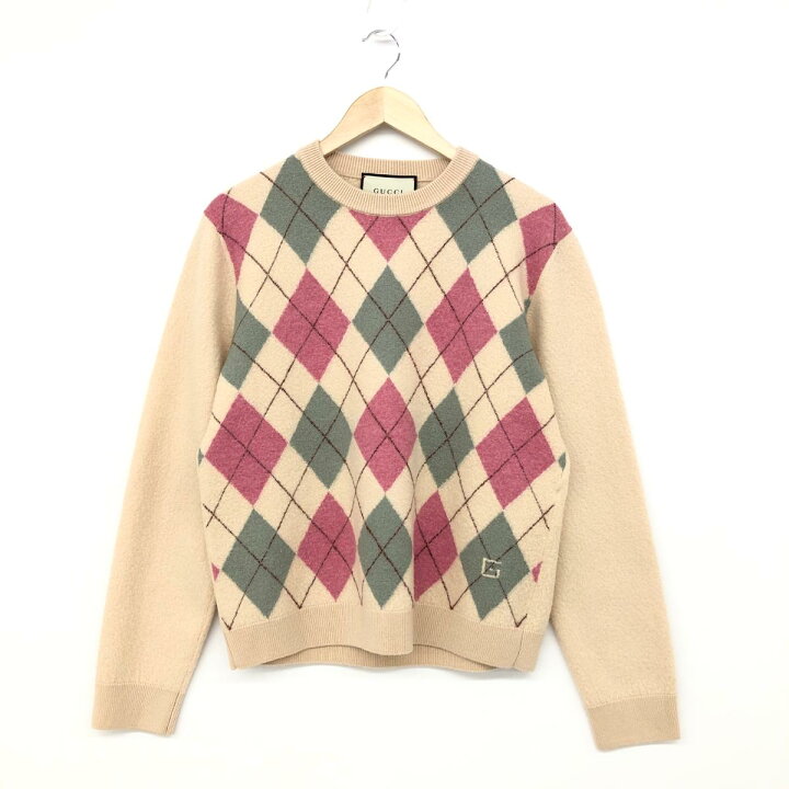 楽天市場】GUCCI グッチ 長袖ニット 良好 Sサイズ ベージュ ウール100 