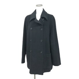 MAX MARA マックスマーラ ピーコート 大きいサイズI46 ブラック ウール混 レディース ダブル アウター 【中古】