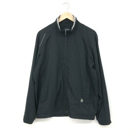 Munsingwear マンシングウェア ジップアップジャケット Lサイズ ブラック メンズ アウター ゴルフウェア 【中古】