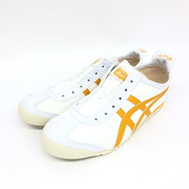 Onitsuka Tiger オニツカタイガー メキシコ66 スリッポン 未使用品 25.0 1183A360 ホワイト/オレンジ キャンバス レディース 靴シューズ 【中古】