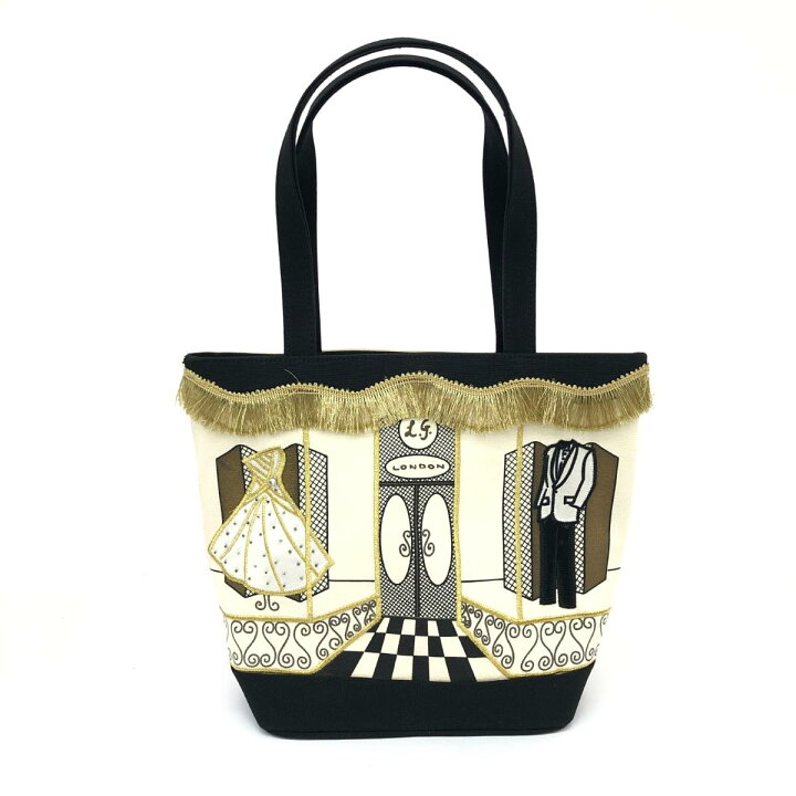 楽天市場】LULU GUINNESS ルルギネス トートバッグ 良好 ブラック  