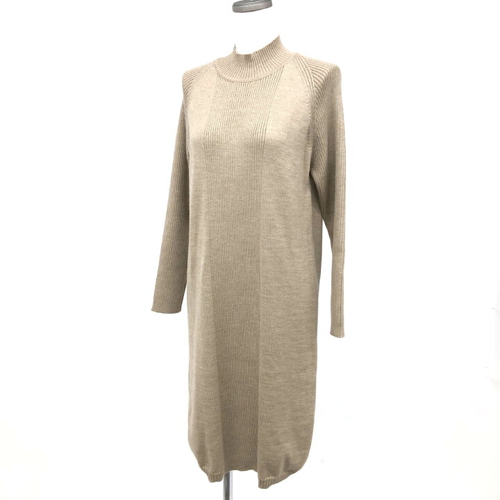 サルヴァトーレフェラガモ モックネック 長袖 ロング ニット ワンピース 