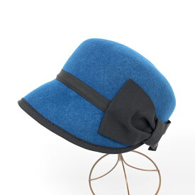CA4LA カシラ フェルトキャップ 良好 ブルー 毛100％ 日本製 レディース 帽子 ハット hat 服飾小物 【中古】