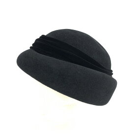 maxim マキシン 帽子 美品 ブラック ラビットファー100％ ベルベットリボン レディース 帽子 ハット hat 服飾小物 【中古】