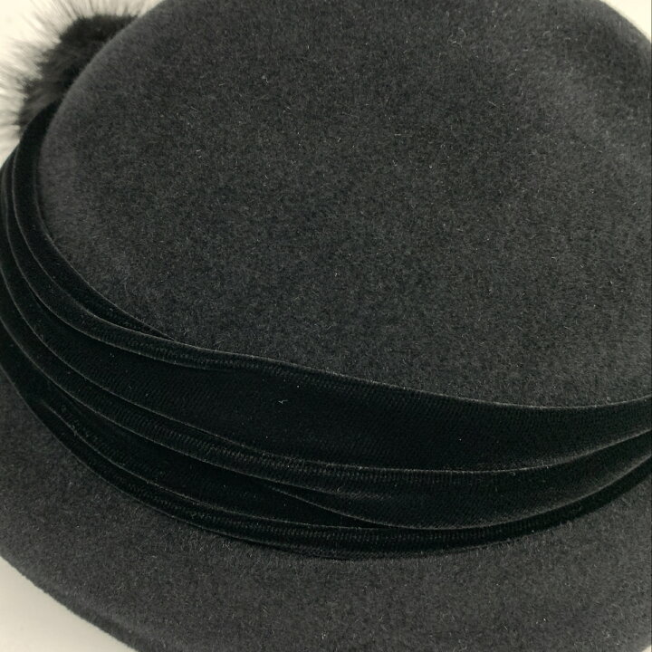 楽天市場】maxim マキシン 帽子 美品 ブラック ラビットファー100 