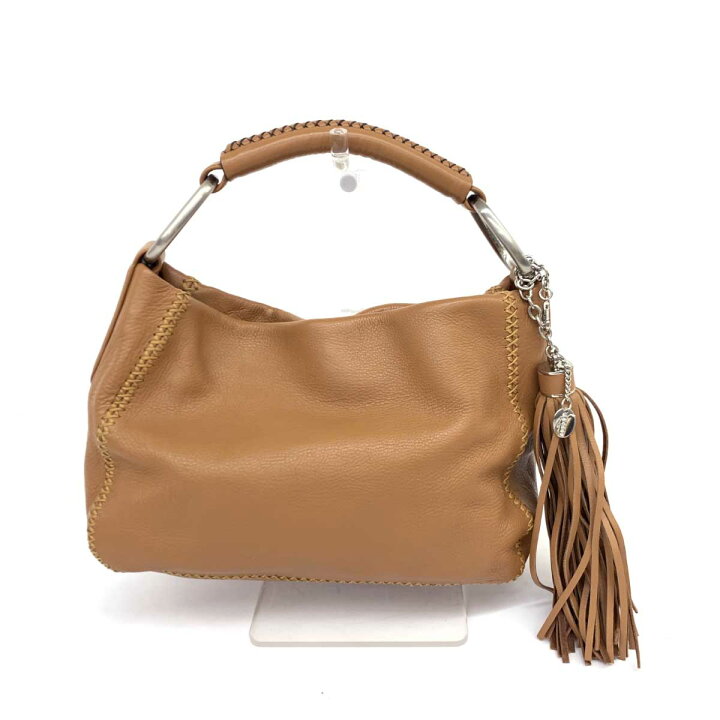☆美品☆14M3570C☆ハンドバッグ☆ブラウンベージュ系 SAZABY 本革  