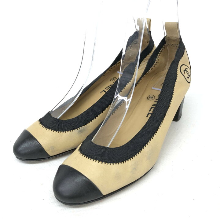 楽天市場】CHANEL シャネル パンプス サイズ35 1/2 ブラック 