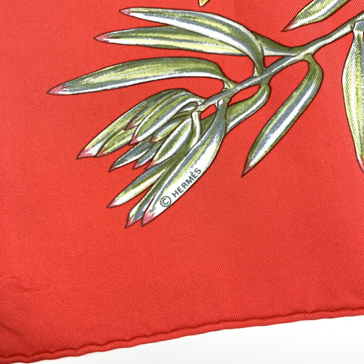 楽天市場】HERMES エルメス カレ90 スカーフ 美品 レッド シルク100 
