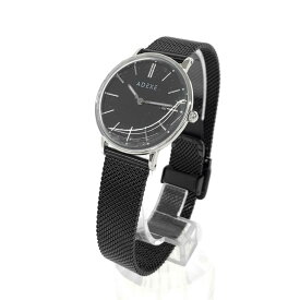 アデクス ADEXE 腕時計 クォーツ 新品同様 2043A-T01 シルバーカラー×ブラック SS レディース ウォッチ watch 【中古】