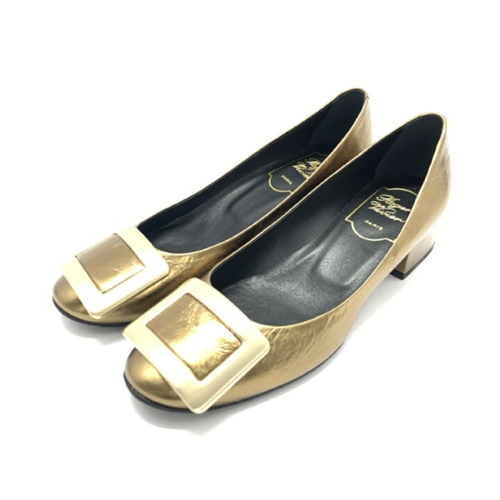 楽天市場】Roger Vivier ロジェヴィヴィエ パンプス 美品 35 ゴールド 