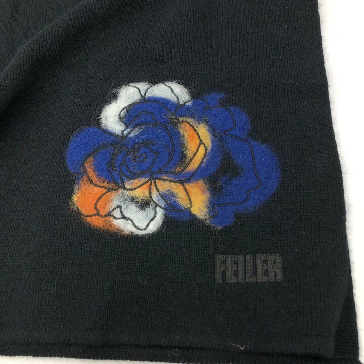 楽天市場】FEILER フェイラー マフラー 未使用品 ブラック アンゴラ混 