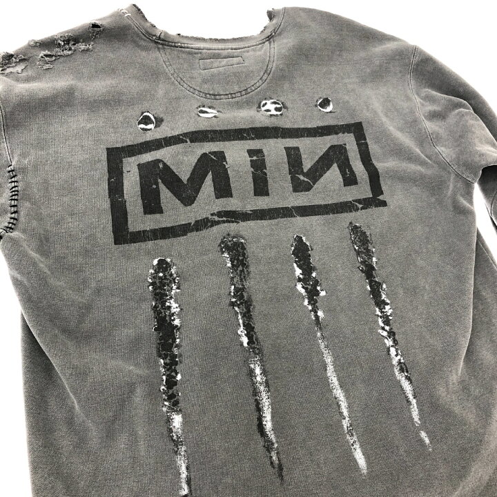 楽天市場】MINUS マイナス ダメージ加工 スウェット 2 グレー メンズ 